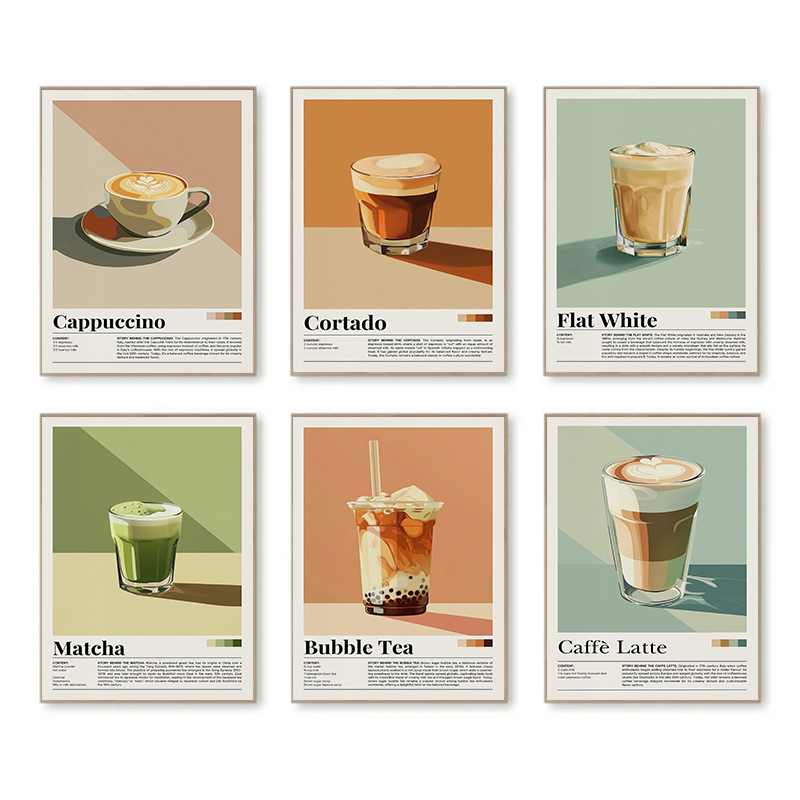 Pósteres Vintage de bebidas y  - Coffee Tea Picture reseña y precio