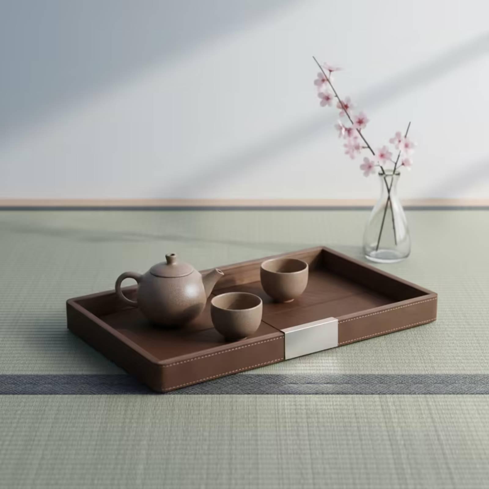 Bandeja de Madera de Nogal Min - Tea Coffee Set Up reseña y precio