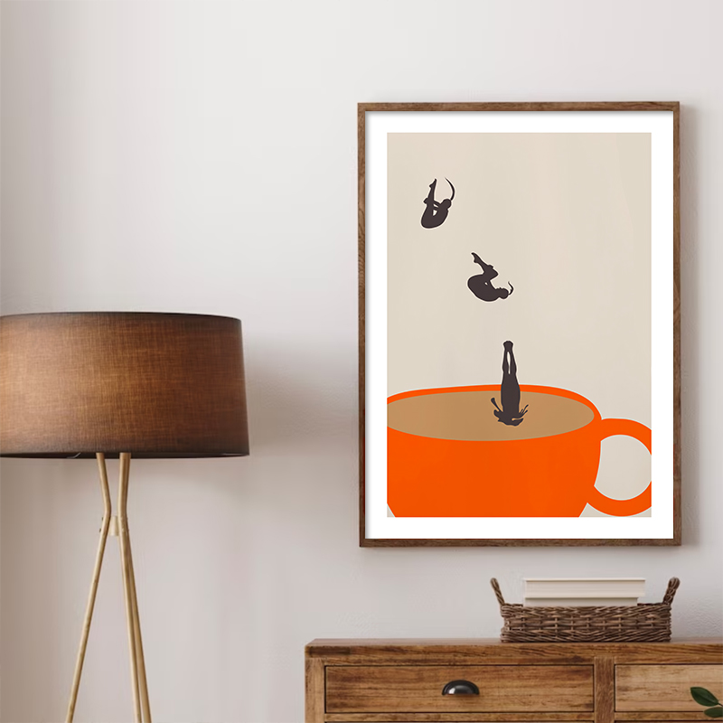 Arte de pared de meditación de - Coffee Tea Picture reseña y precio