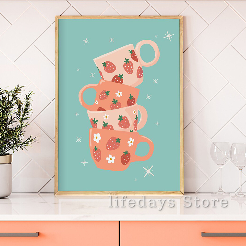 Estantes de cocina coloridos,  - Coffee Tea Picture reseña y precio