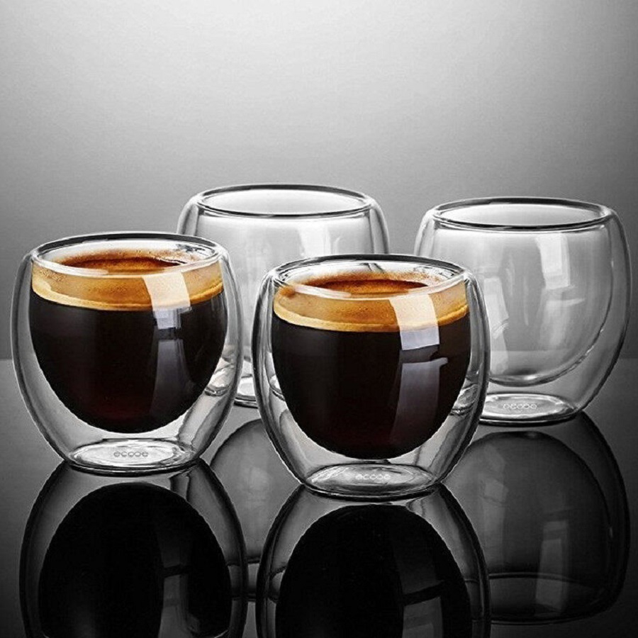 Tazas de café de vidrio de dob - Coffee Tea Catering reseña y precio