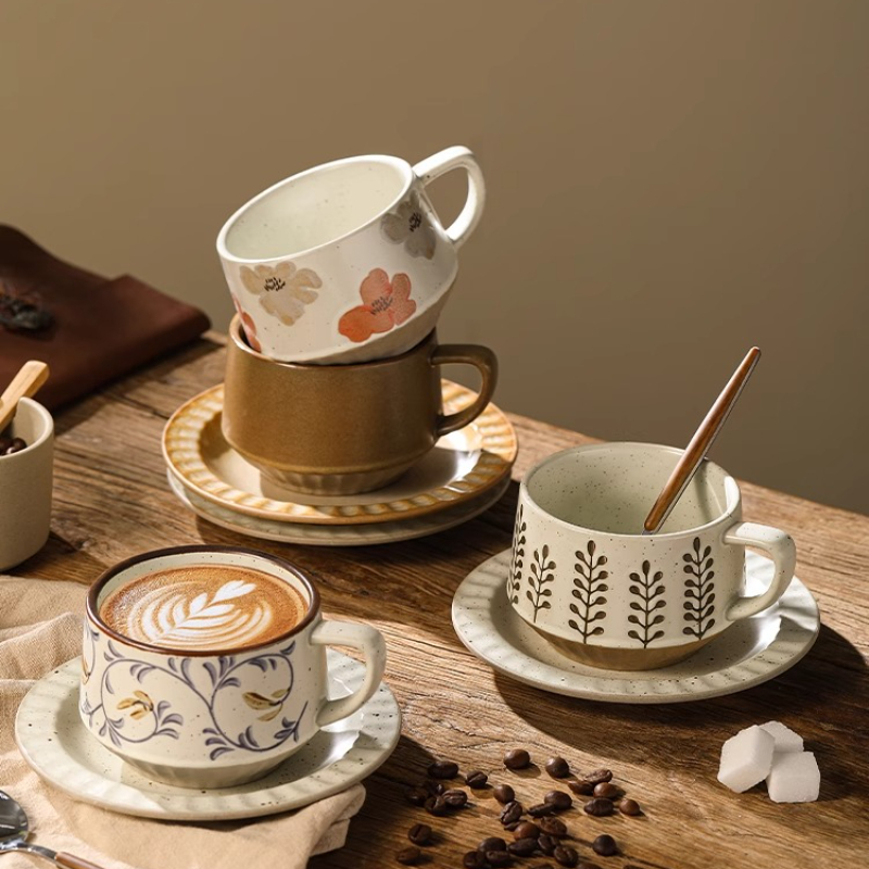 Taza de cerámica Retro, juego  - Coffee Tea Catering reseña y precio