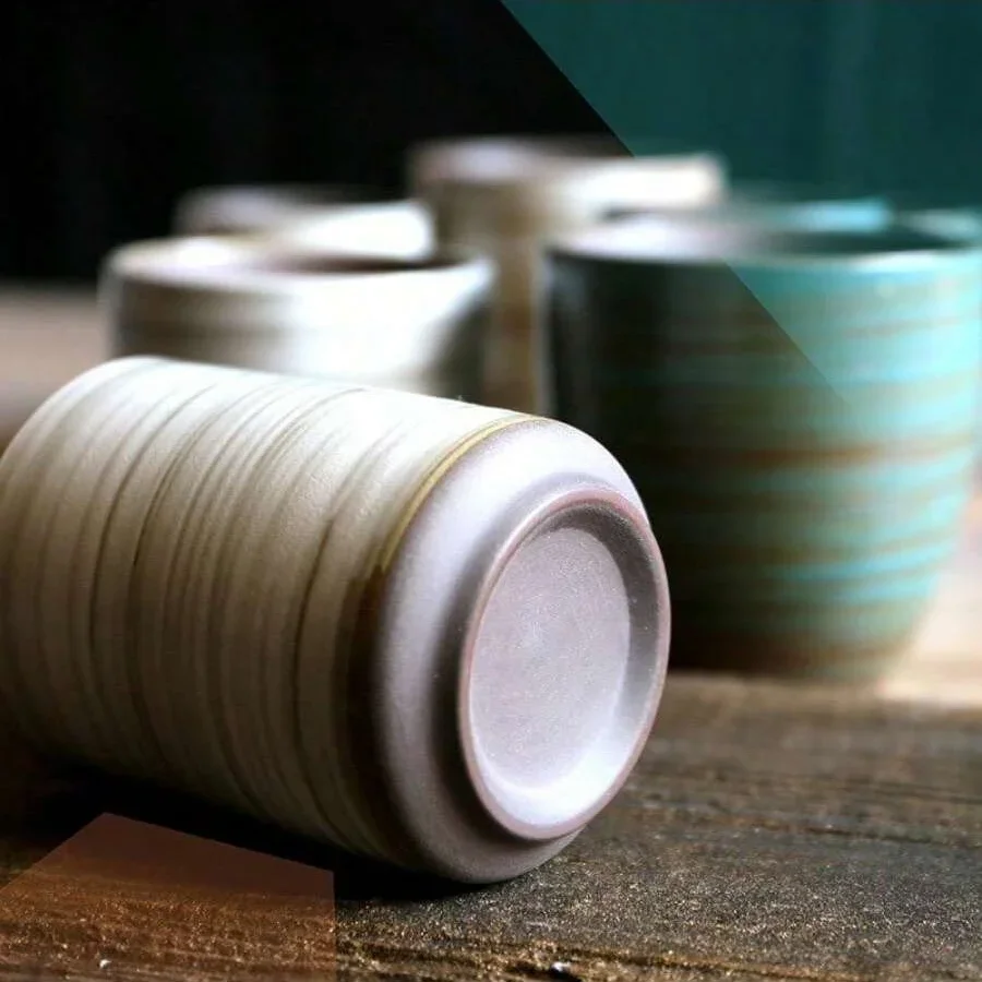 Taza de gres esmaltada craquel - Coffee Tea Pictures reseña y precio