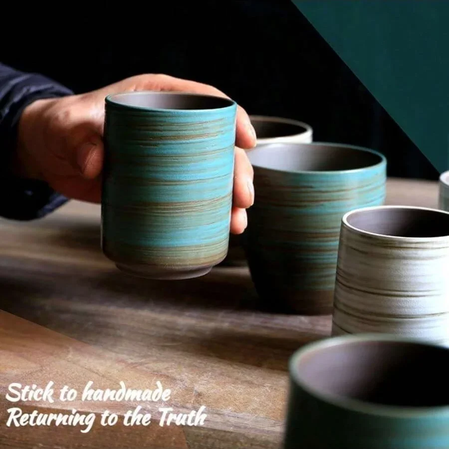 Taza de gres esmaltada craquel - Coffee Tea Pictures reseña y precio